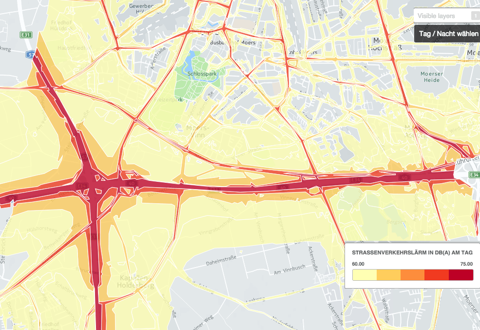 So laut ist Moers & so funktioniert CartoDB