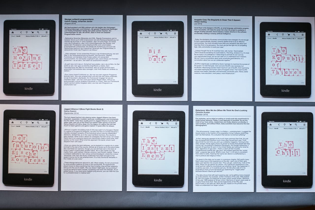 How to built an e-book library you can touch